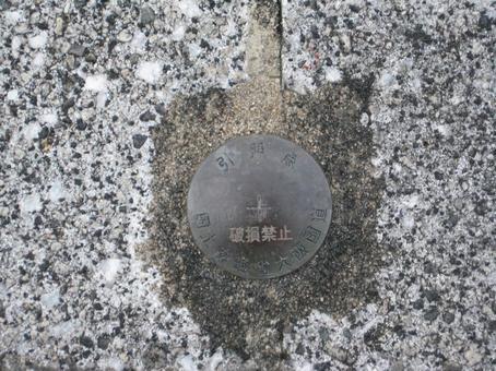 引照点 引照点,測量,道路の写真素材