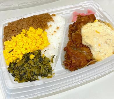 お弁当_002_R0270 食べ物,チキン南蛮,タルタルソースの写真素材