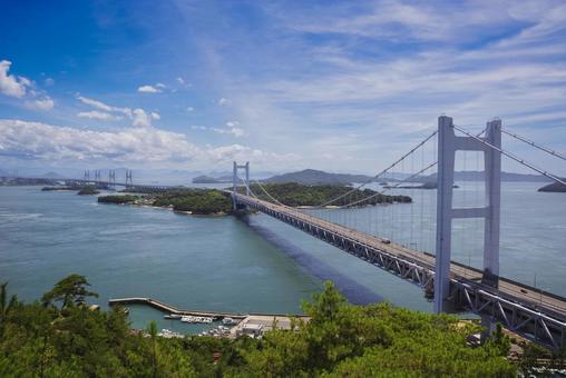 倉敷・鷲羽山から望む瀬戸大橋の全景 倉敷・鷲羽山から望む瀬戸大橋の全景 瀬戸大橋,本州四国連絡橋,下津井瀬戸大橋の写真素材