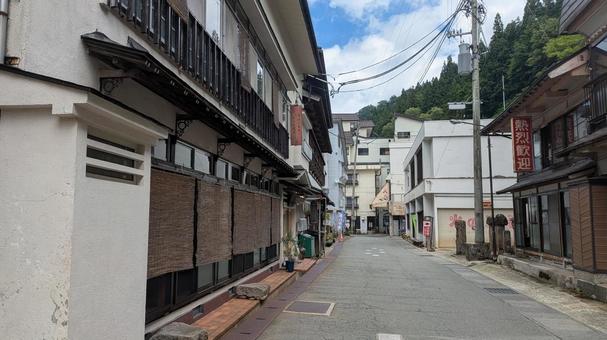山形県肘折温泉・温泉街 山形県肘折温泉・温泉街 路地,旅館,肘折温泉の写真素材