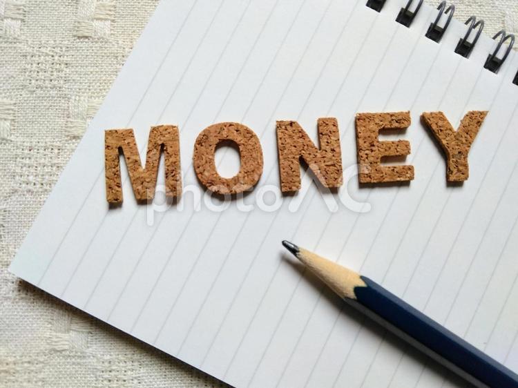 お金/文字/MONEY/ノート/アイデア お金,money,英語の写真素材
