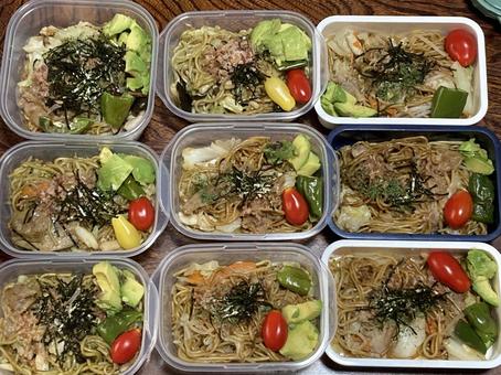 焼きそば作り置き 焼きそば作り置き 焼きそば,麺類,弁当の写真素材