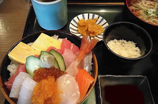 料理ーそばのセットメニュー そば,そばセット,日本そばの写真素材
