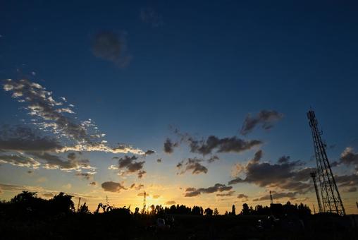 夕焼け 2025/7/21 夕焼け 2025/7/21 夕焼け,夕暮れ,夕方の写真素材