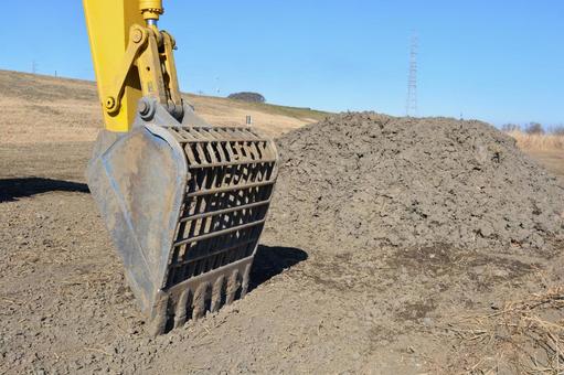土木工事現場の建設機械 土木工事現場,土木工事,土木の写真素材