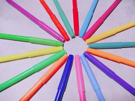 Colorful pen 11, JPG Colorful pen 11, colorful, pen, rainbow-colored, JPG