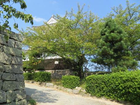 丸亀城 天守 丸亀城 天守 丸亀城,現存天守,高石垣の写真素材