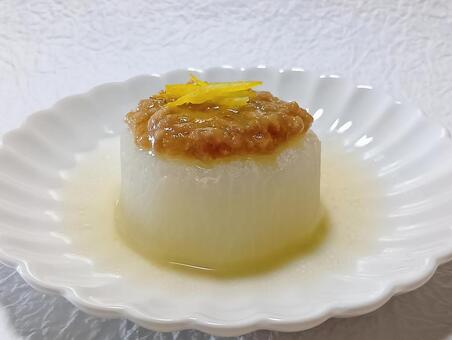 ふろふき大根　肉みそがけ ふろふき大根,和食,煮物の写真素材