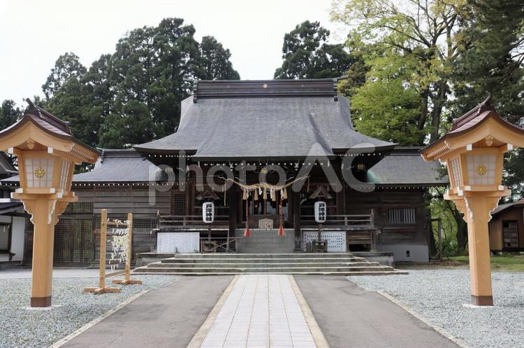 戸沢政盛公を祀る戸澤神社、山形県新庄市 戸澤神社,新庄氏,山形県の写真素材