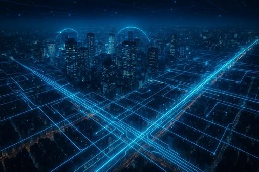 aiが街を巡るイメージの写真