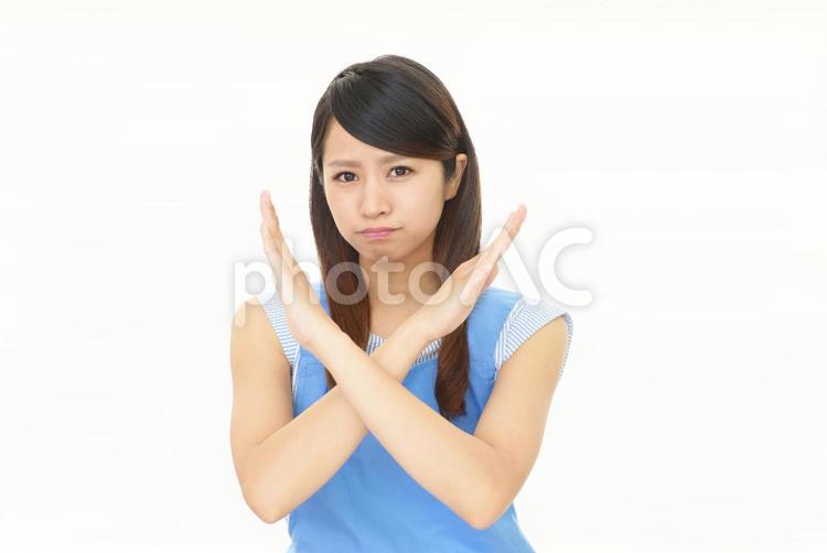 禁止の意思表示をする女性 女性,女,主婦の写真素材