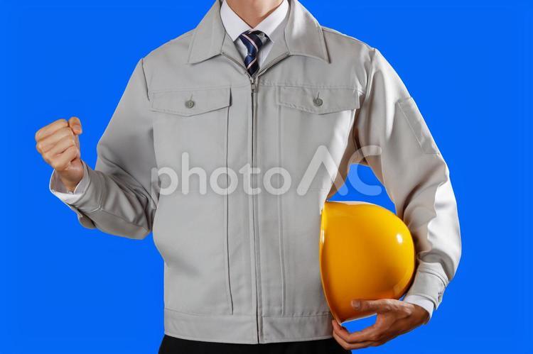 作業服のビジネスマン 人物,背景,ビジネスの写真素材