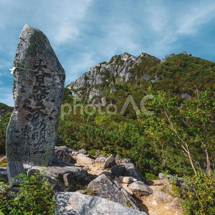 甲斐駒ヶ岳　黒戸尾根 登山,甲斐駒ヶ岳,黒戸尾根の写真素材