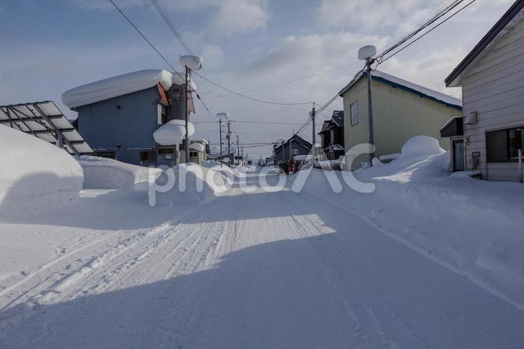 【北海道】雪の名寄・美深（街並み） 北海道,名寄,美深の写真素材