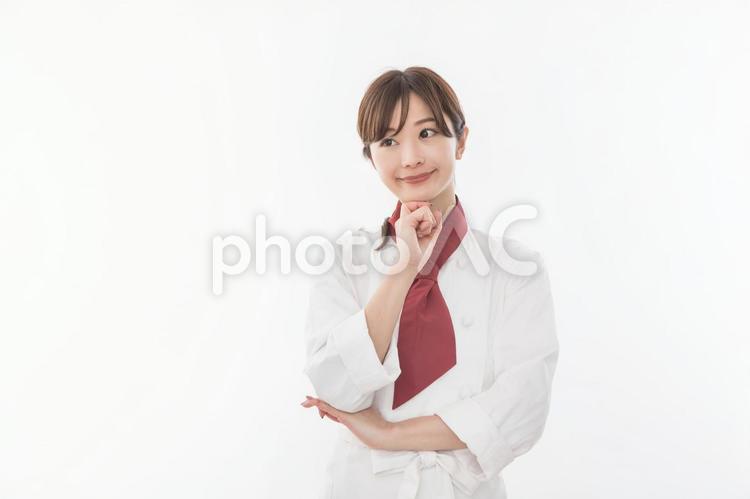 シェフ　考える シェフ,考える,アイデアの写真素材