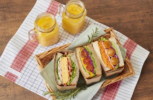 サンドウィッチ サンドウィッチ サンドイッチ,厚切りサンド,フォトジェニックの写真素材