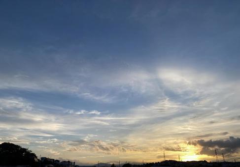 夕陽 夕陽の写真