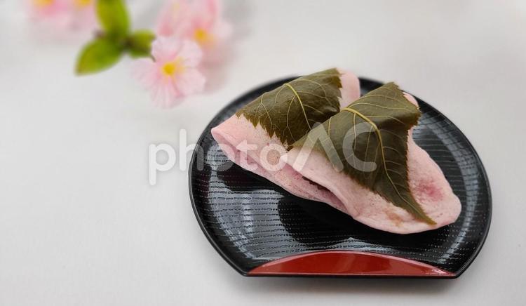 桜餅　関東風 桜餅,桜もち,立春の写真素材