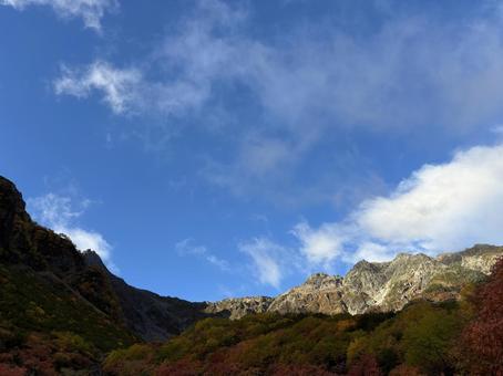 涸沢カール登山中の景色 涸沢カール登山中の景色の写真
