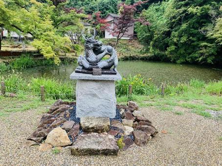 龍田大社 龍神像 龍田大社 龍神像の写真