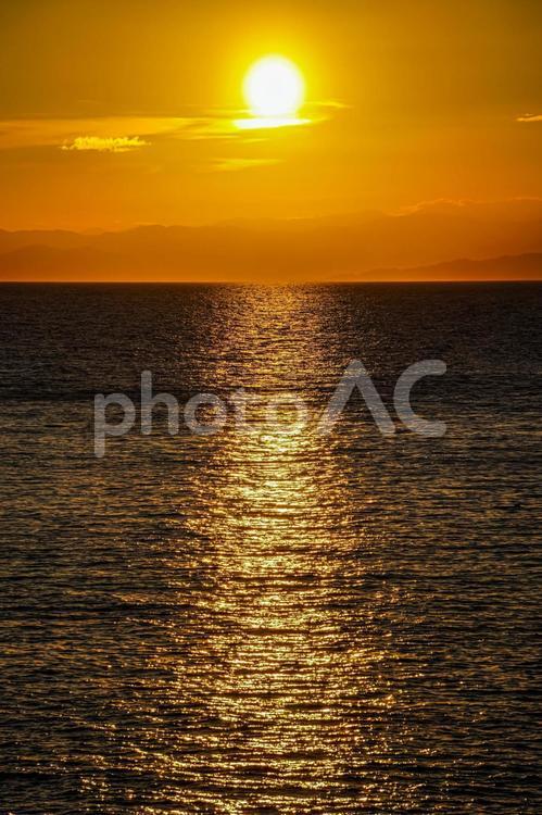 海の夕焼け 夕日,海,たそがれの写真素材