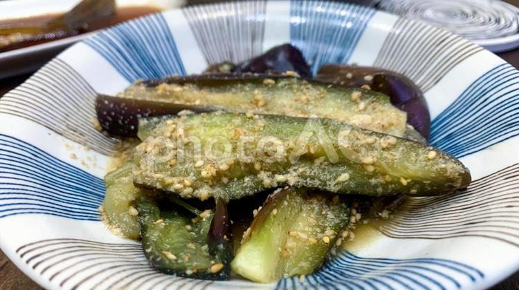 胡麻香るやわらかナスのお浸し ナス,お浸し,胡麻の写真素材