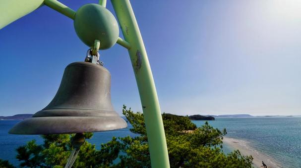 エンジェルロードの鐘 約束の丘展望台,展望台,恋人の聖地の写真素材