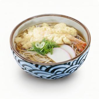 天ぷら蕎麦 白背景 天ぷら蕎麦 白背景 天ぷら蕎麦,そば,天ぷらの写真素材