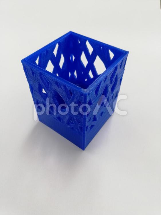 ペン立て(スクエア) ペン立て,３dプリンター,オブジェの写真素材