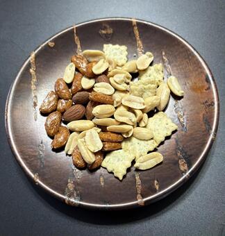 ナッツと小粒あられののりセサミミックス コーヒータイム,コーヒーブレイク,ナッツの写真素材