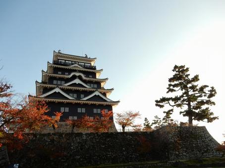【風景写真】福山城が見える風景 福山城,天守閣,天守の写真素材