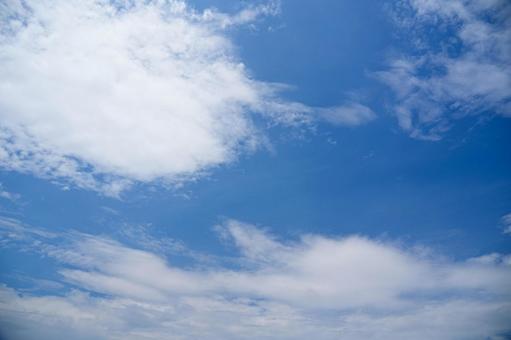 Photo, blue sky, white cloud, early summer, 