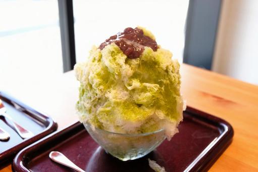 抹茶小豆かき氷 抹茶小豆かき氷 かき氷,氷菓,抹茶の写真素材