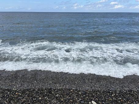 海　水平線　日本海　新潟県 水平線,日本海,海の写真素材