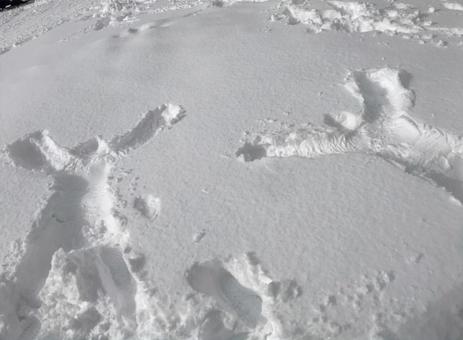 第一場雪潛人類型, 腳印, 沒有什麼人, 浜, JPG