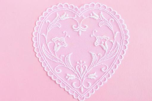 ハートのレースの背景 ハートのレースの背景の写真