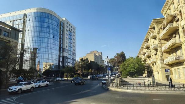 バクーの市街地（アゼルバイジャン） アゼルバイジャン,バクー,市街地の写真素材