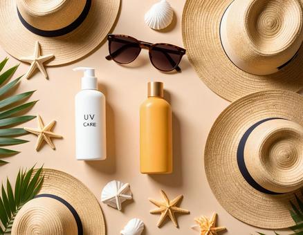 夏の紫外線対策備の写真