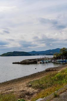 静岡県浜松市 秋の浜名湖　大崎　漁港の写真