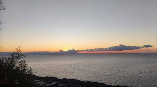 風景 風景 空,夕日,風景の写真素材