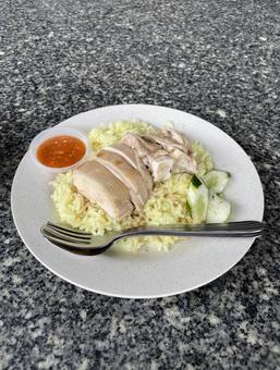 ナシアヤム ナシアヤム,チキンライス,蒸し鶏の写真素材