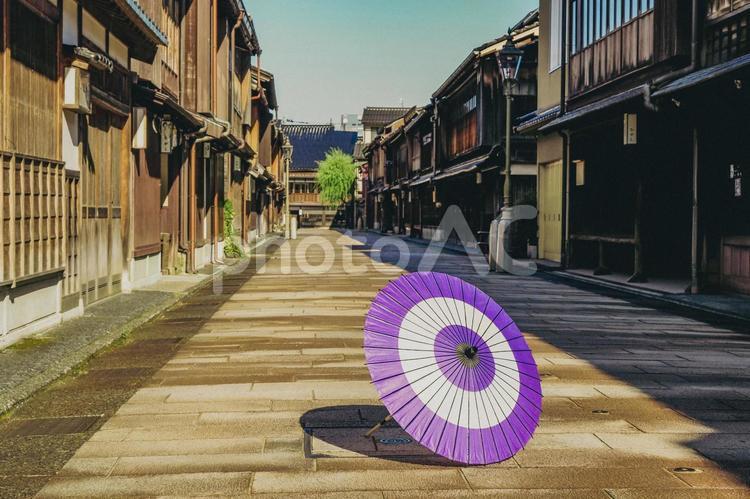 金沢 ひがし茶屋街の風景 ひがし茶屋街,茶屋街,東茶屋町の写真素材