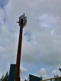 球場の照明 球場の照明 野球場,ライト,照明の写真素材