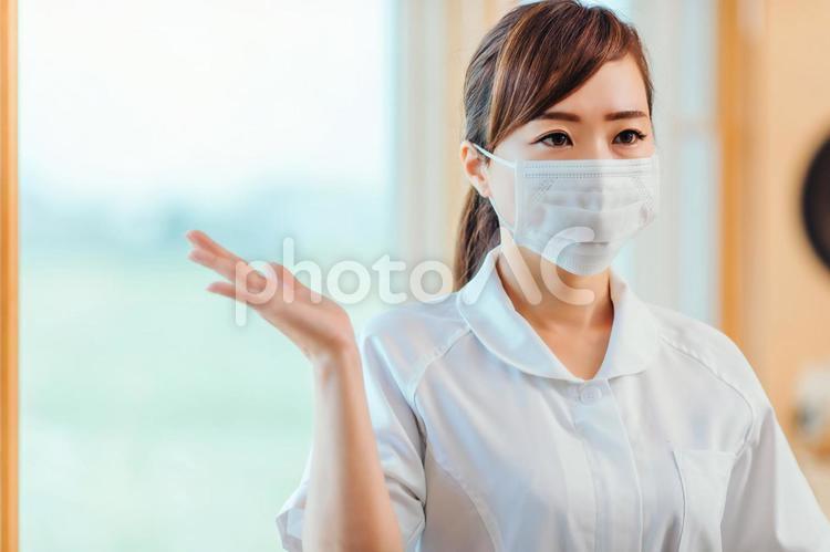 マスクをした看護師 看護師,ナース,看護婦の写真素材