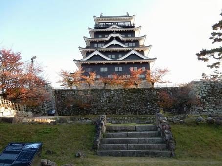 【風景写真】福山城が見える風景 福山城,天守閣,天守の写真素材
