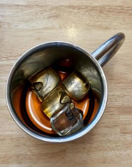 飲み終えたアイスコーヒー 飲み終えたアイスコーヒー 完飲,飲み干す,アイスコーヒーの写真素材