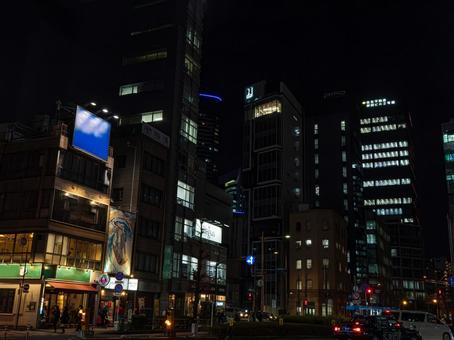 神田須田町付近の夜景 夜景,東京都,千代田区の写真素材