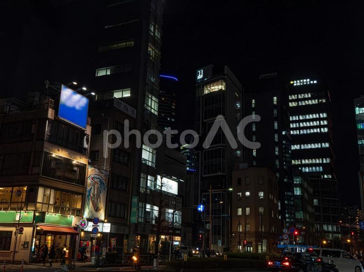 神田須田町付近の夜景 夜景,東京都,千代田区の写真素材