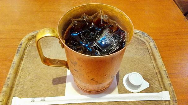 アイスコーヒー アイスコーヒー アイスコーヒー,珈琲,氷の写真素材