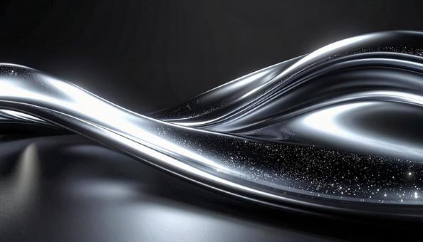 メタリックシルバーの抽象アート メタリックシルバーの抽象アートの写真